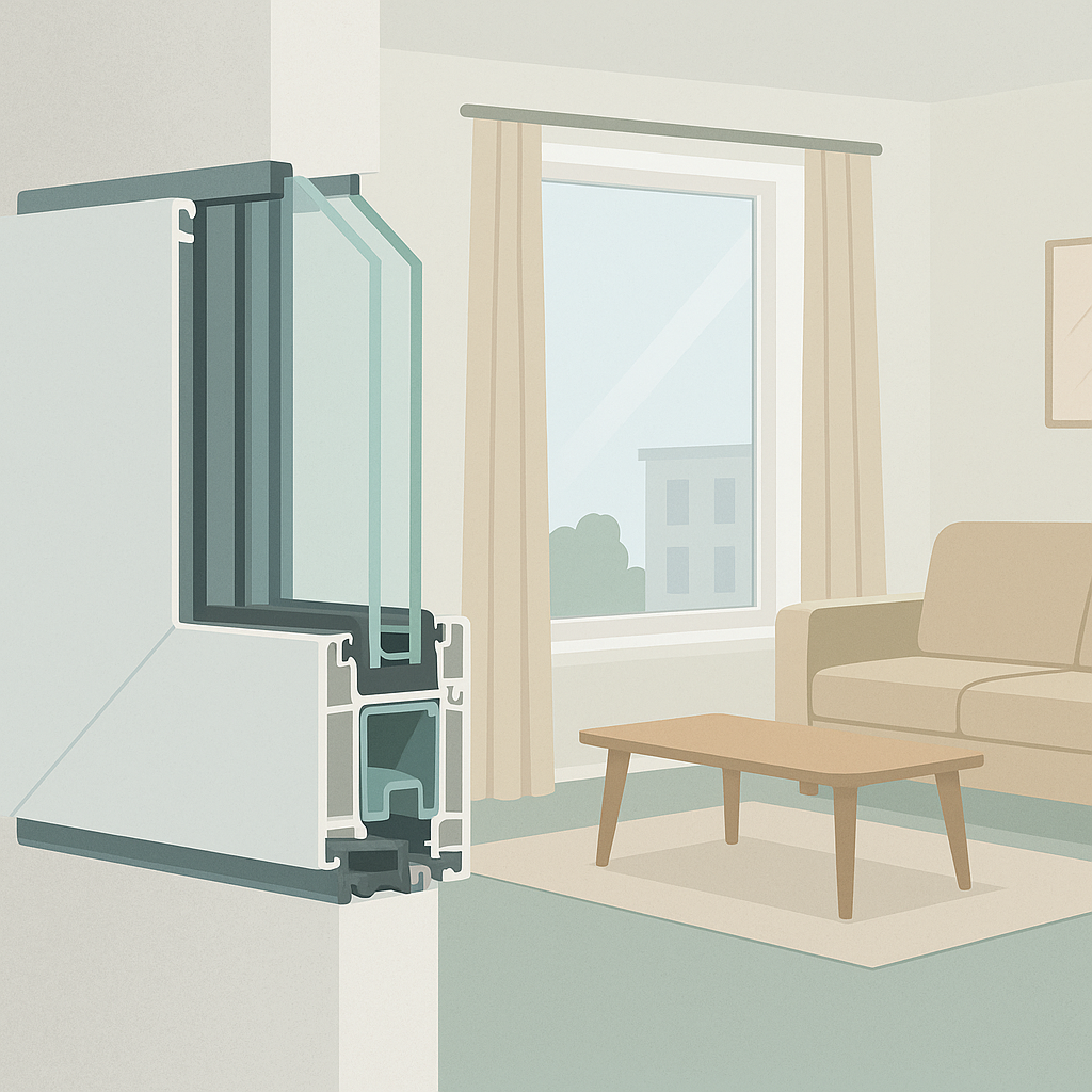 ventanas comparadas en una guía visual que explica qué aísla más entre una corredera y una abatible