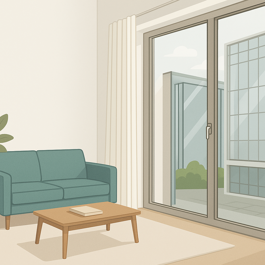 ventanas de PVC en una portada técnica con perfil, doble vidrio y juntas, orientada a explicar qué ventana aísla mejor