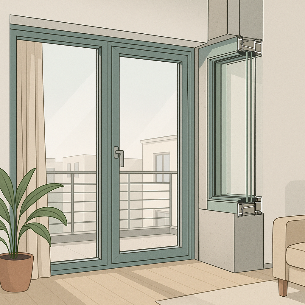 ventanas en una comparativa visual de abatibles o corredizas para elegir la mejor según espacio, aislamiento y uso