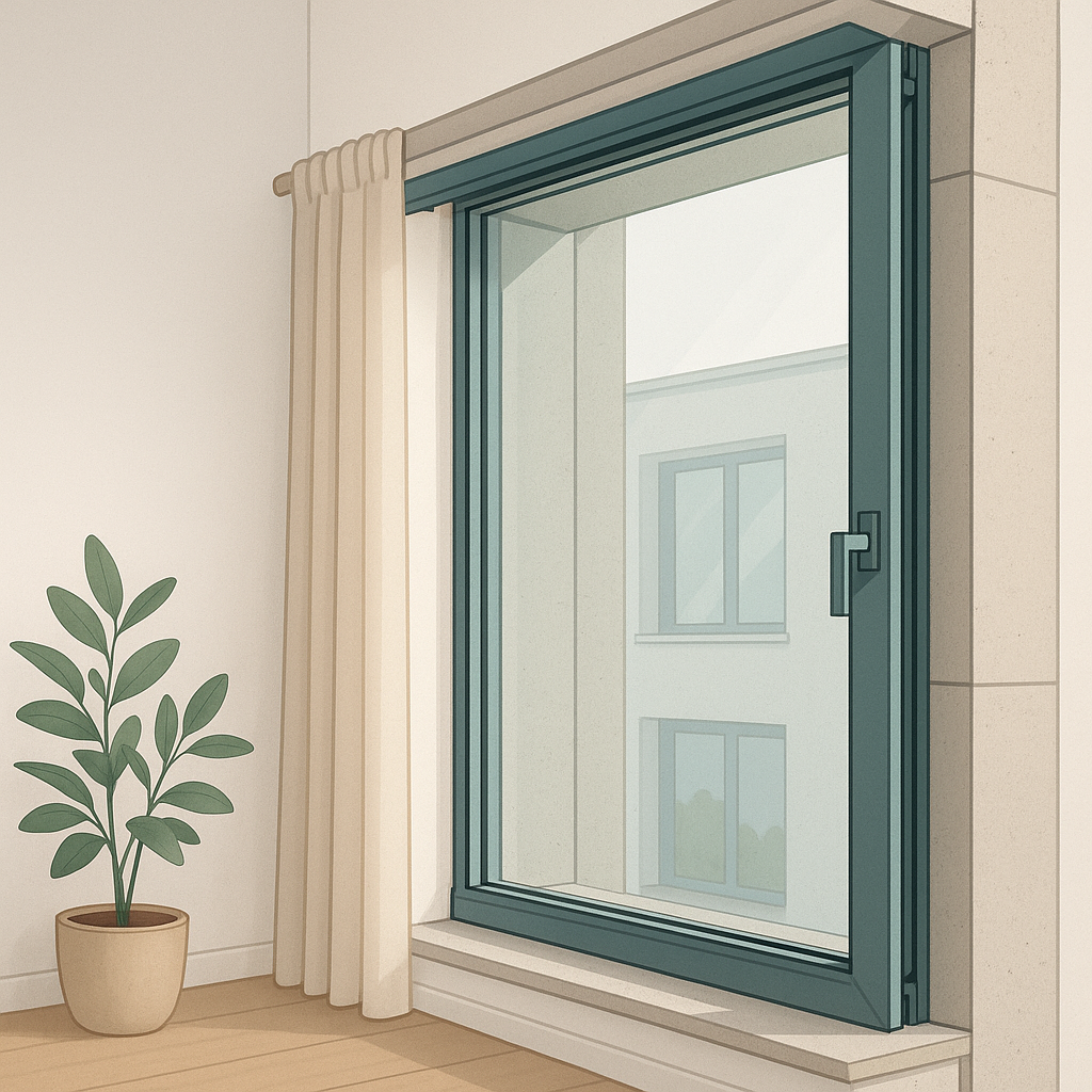 ventanas de aluminio en fachada moderna con perfiles antracita, negro y gris grafito, comparando acabados elegantes