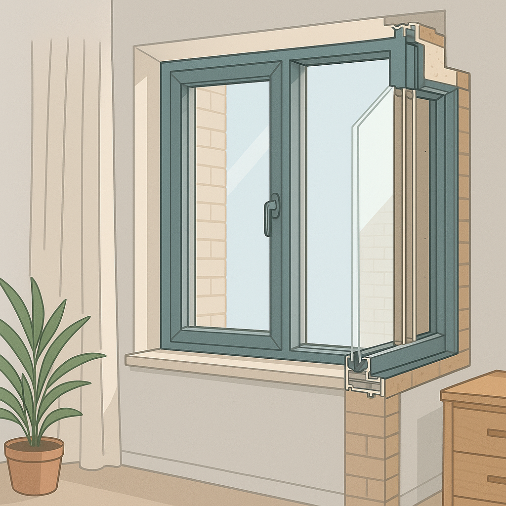 ventanas en una fachada acristalada mostrando la transmisión luminosa de un vidrio con control solar y luz natural