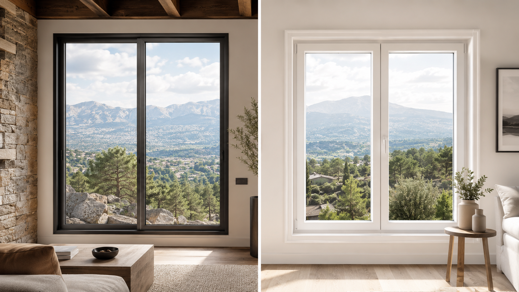 Comparativa entre ventanas de aluminio y PVC para una vivienda de la Sierra de Madrid con soluciones eficientes y a medida